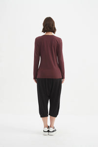 Tirelli Long Sleeve Tshirt Aubergine