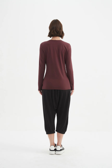 Tirelli Long Sleeve Tshirt Aubergine