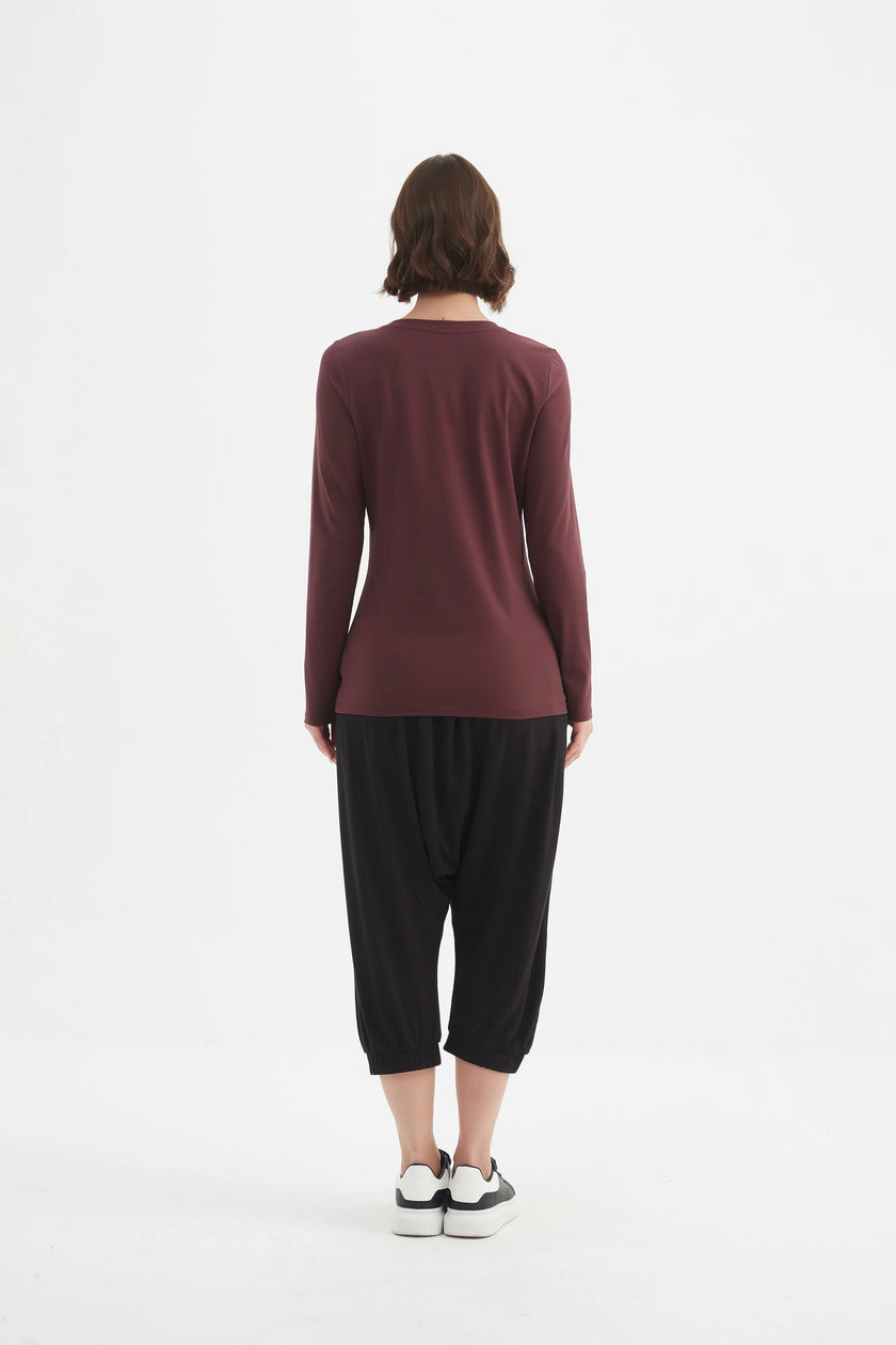 Tirelli Long Sleeve Tshirt Aubergine