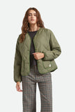 Brixton Delilah Quilted Jacket Olive Surplus