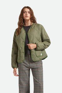 Brixton Delilah Quilted Jacket Olive Surplus