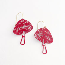 Load image into Gallery viewer, Denz Toadstools Dangles in Red
