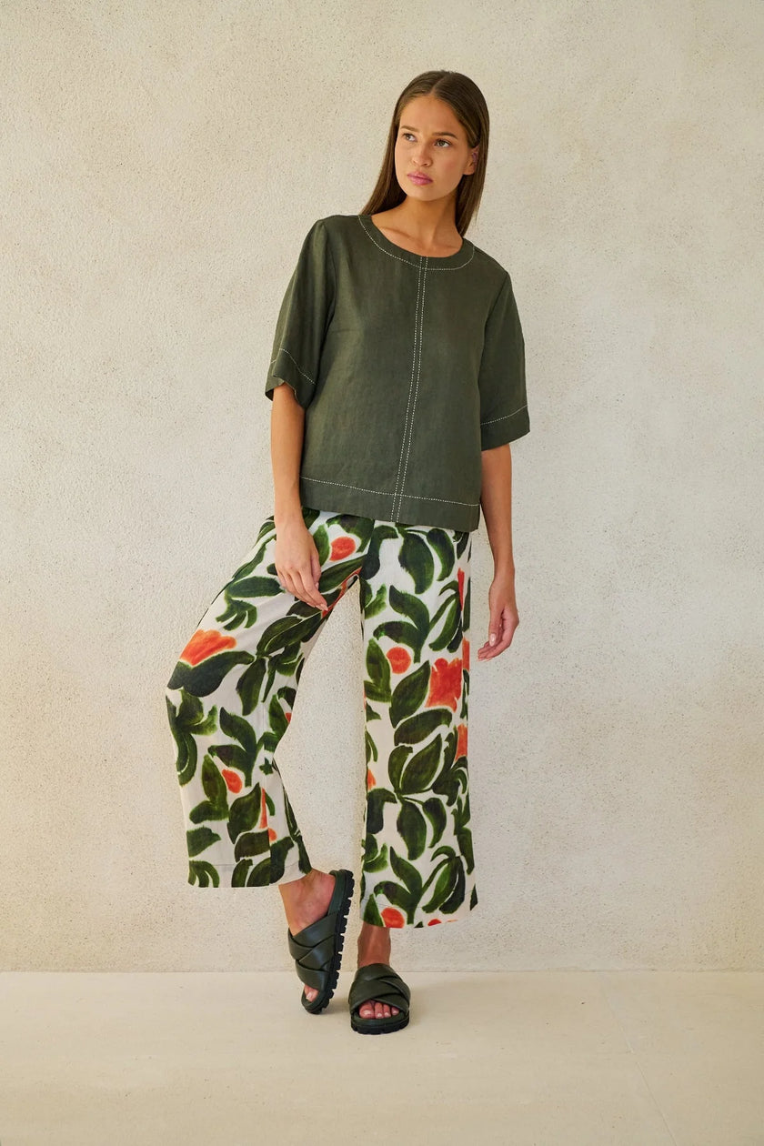 O&J Naturals GA398 Linen Pants Tuileries