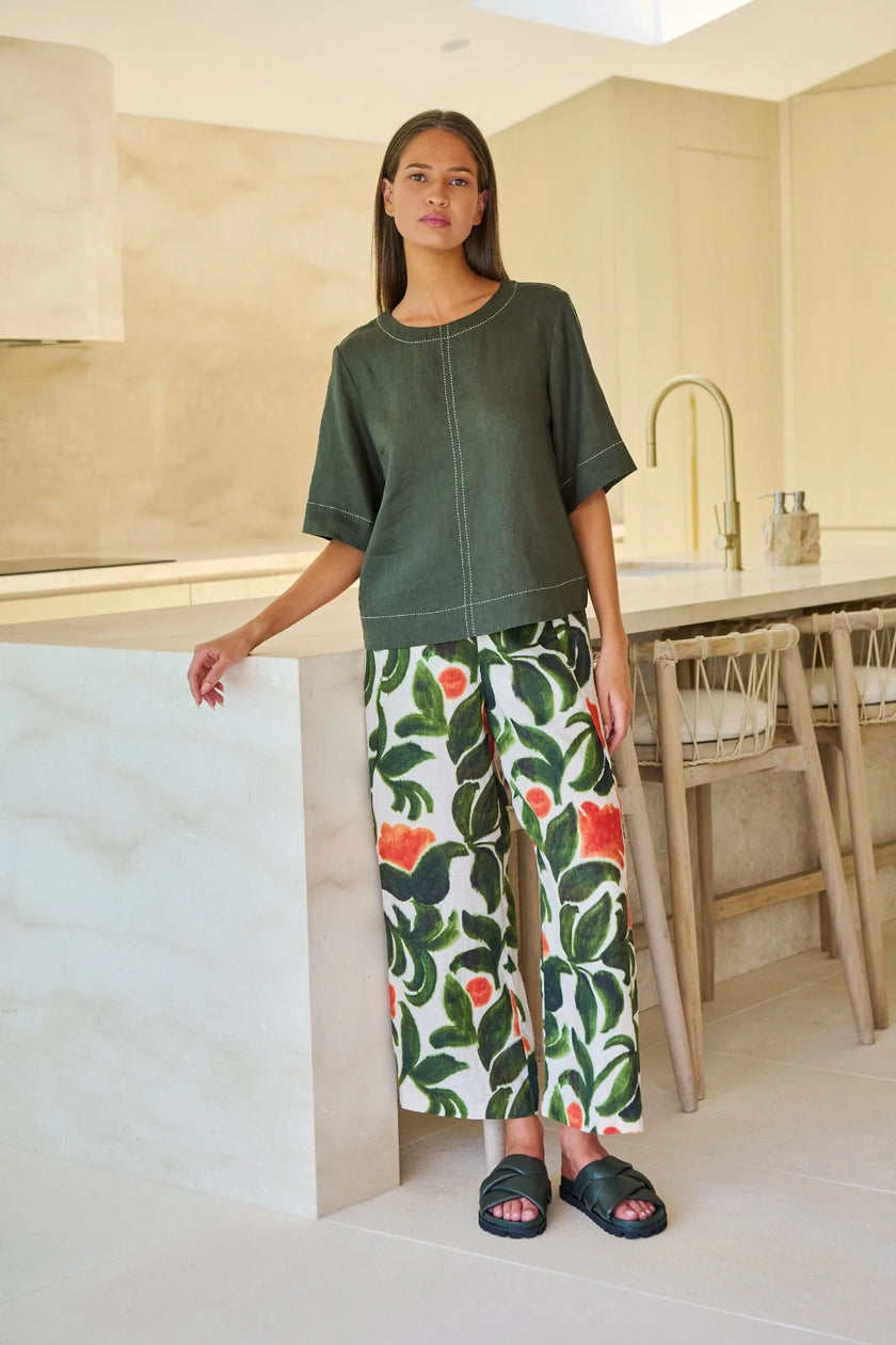 O&J Naturals GA398 Linen Pants Tuileries