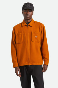 Brixton Union Zip Flannel Rustic Caramel