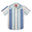 Sendero Serape Pearl Snap SS Shirt Retro Stripe Teal