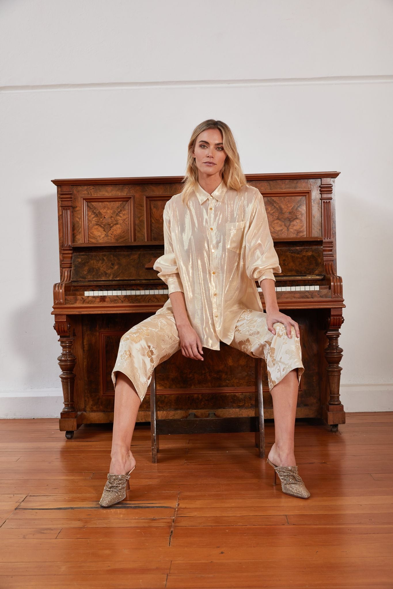 M. A. Dainty Veins Pant Gold Rush