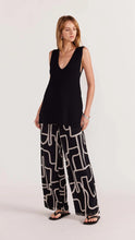 Load image into Gallery viewer, Staple The Label Vento Wide Leg Pants Black/Cream
