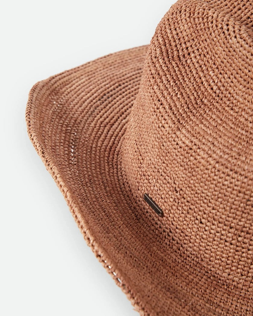Brixton Odessa Straw Packable Cowboy Hat Italian Clay