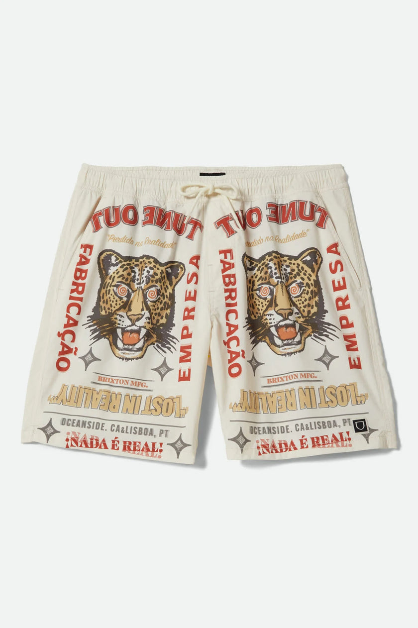 Brixton Everyday Stretch Hybrid Short Lost In Reality Print