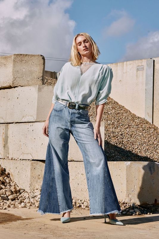 M. A. Dainty Fedora Jeans Vintage Wash