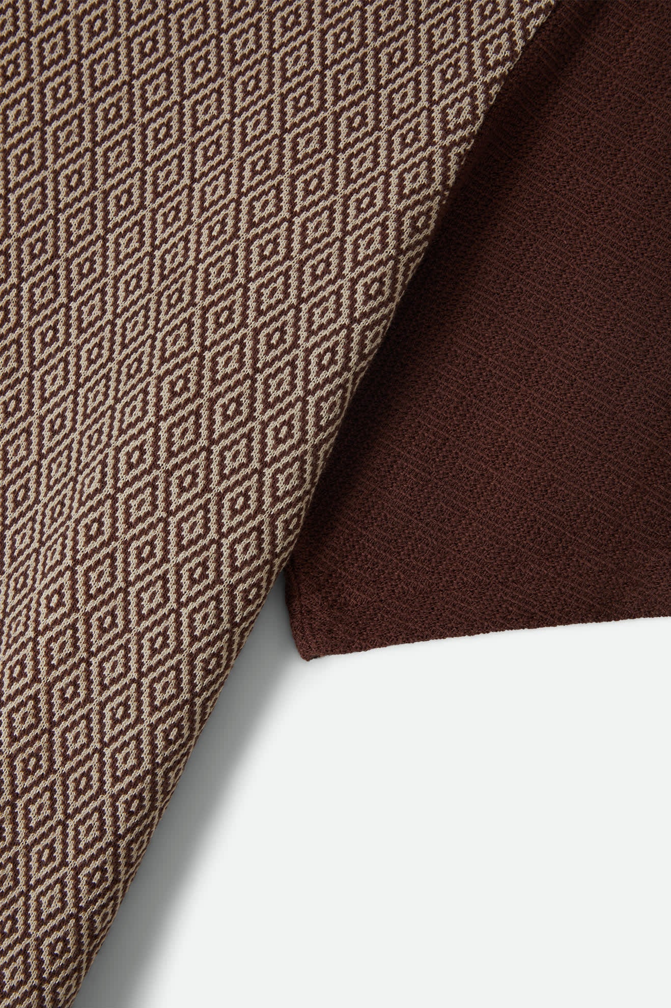 Brixton Theo Jacquard S/S Polo Chocolate/Off White