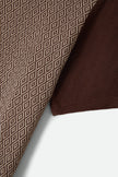 Brixton Theo Jacquard S/S Polo Chocolate/Off White