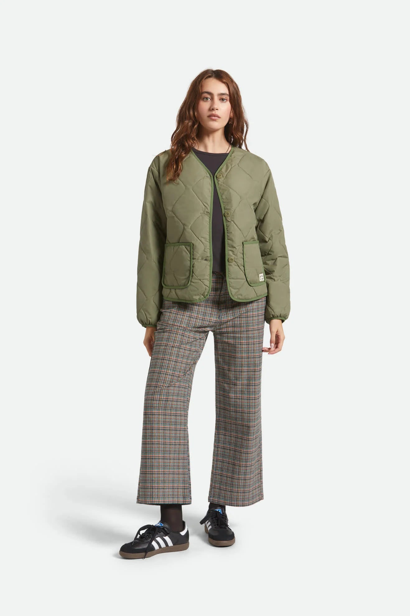 Brixton Delilah Quilted Jacket Olive Surplus