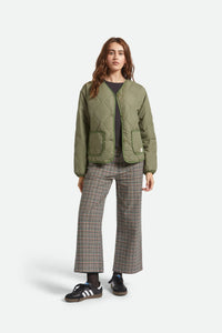 Brixton Delilah Quilted Jacket Olive Surplus