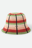 Brixton Redding Knit Packable Hat Peach Cobbler Multi Stripe