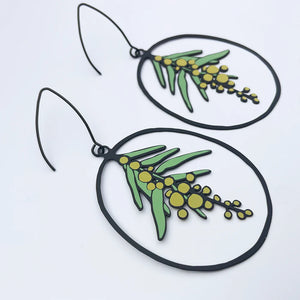 DENZ Wattle Flowers Black/Yellow/Green