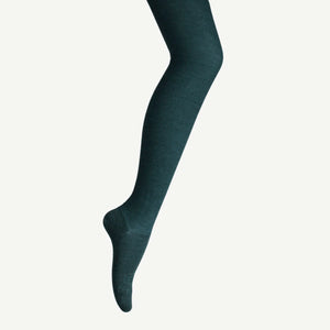 Lamington Merino Wool Textured Knit Tights Fern