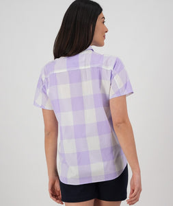 Swanndri Manaia S/S Shirt Lavender Check