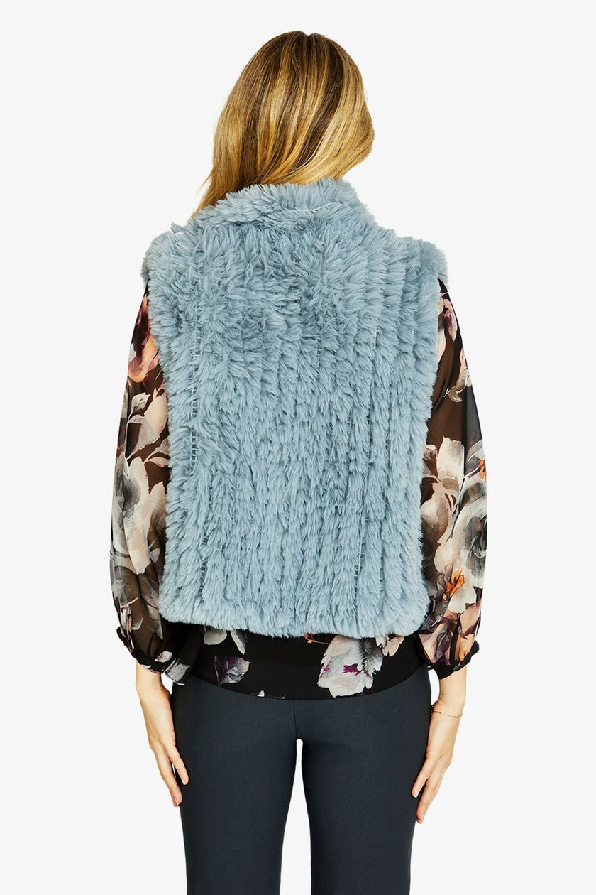 Pingpong Arlo Faux Fur Vest Bluebell