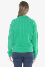 Load image into Gallery viewer, Jump Collared Cable Pullover Kelly Green
