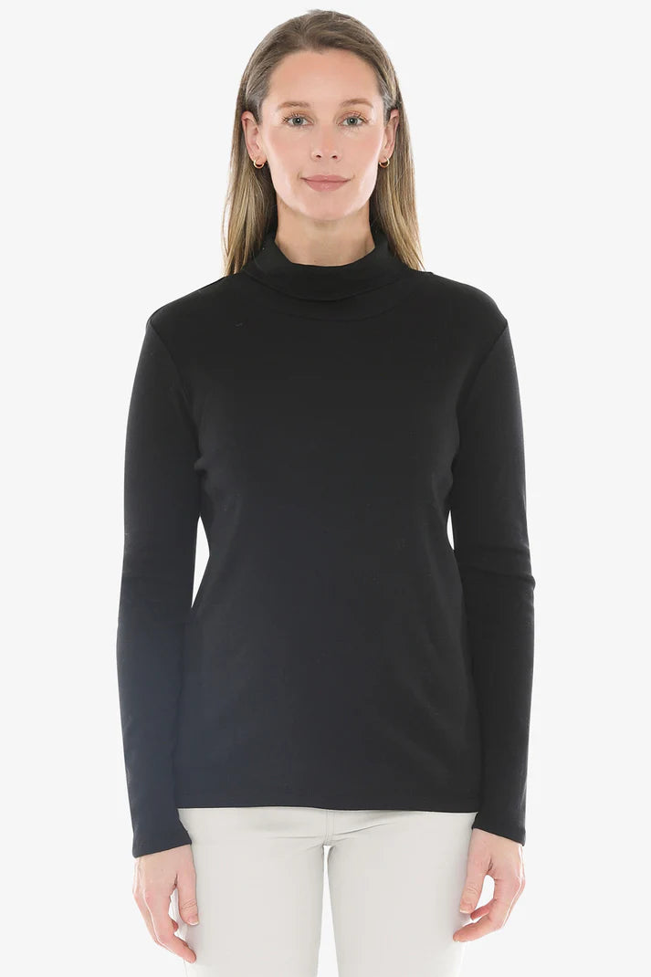 Jump Cotton Roll Neck Skivvy Black