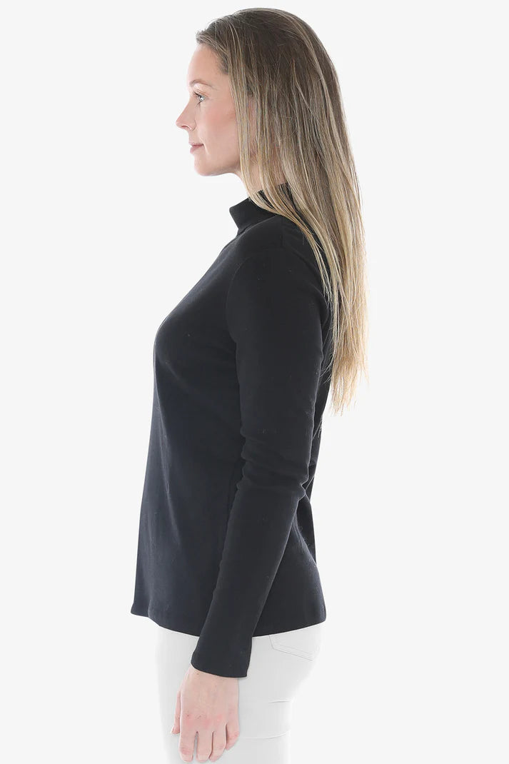 Jump Cotton Roll Neck Skivvy Black