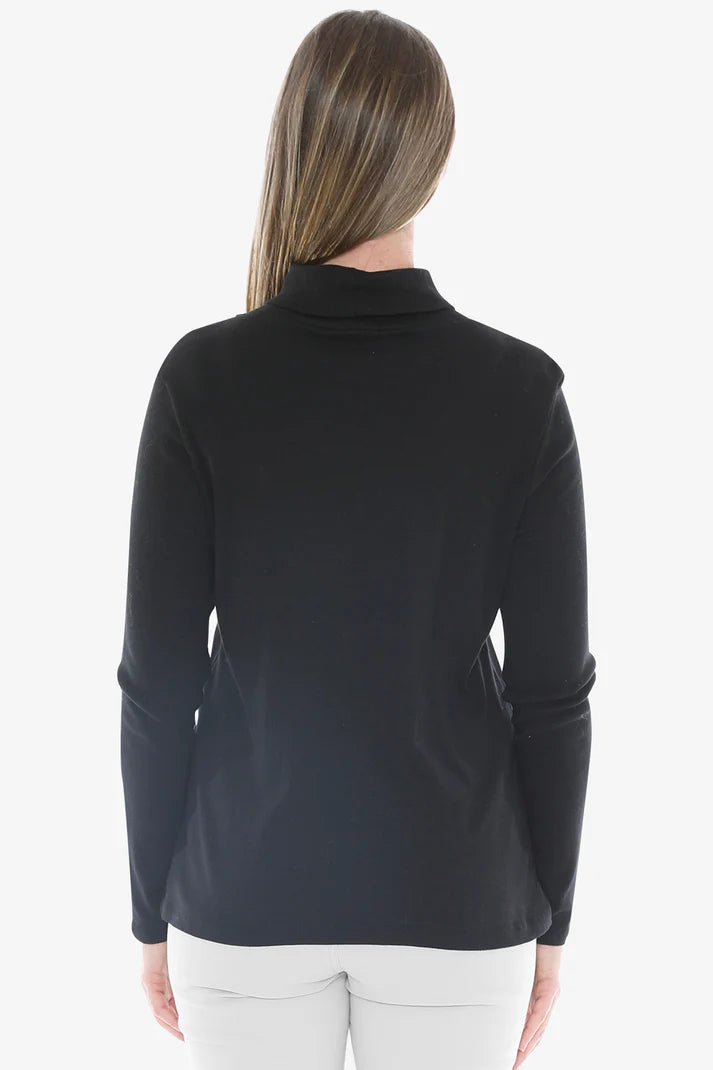 Jump Cotton Roll Neck Skivvy Black