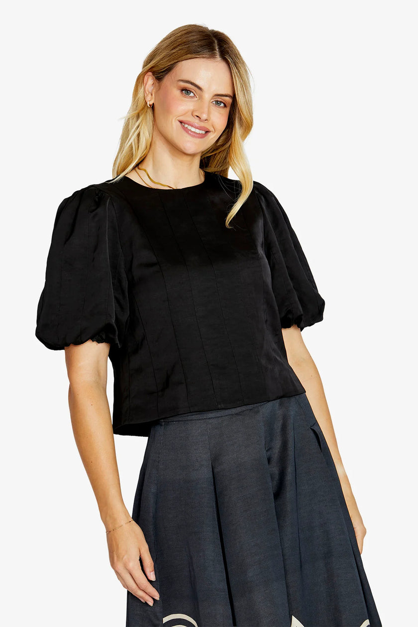 Pingpong Ellie Panel Detail Top Black