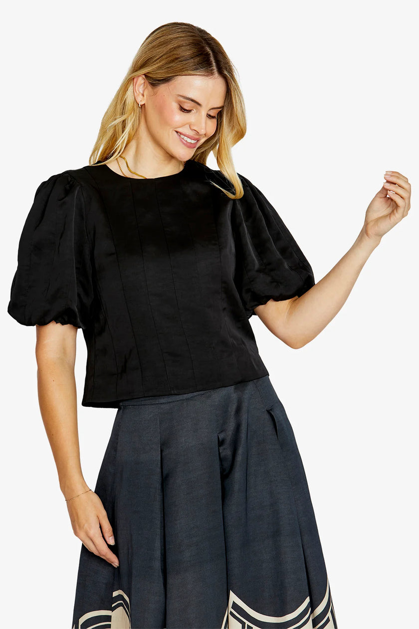 Pingpong Ellie Panel Detail Top Black