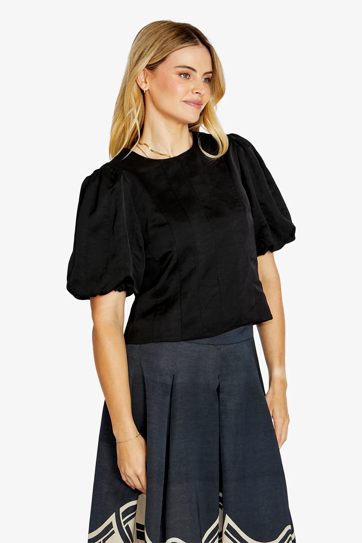 Pingpong Ellie Panel Detail Top Black