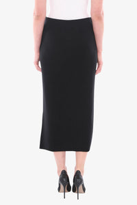 Jump Cotton Knit Rib Skirt Black
