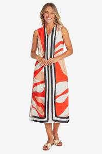 Pingpong Linear Maxi Dress Linear Print