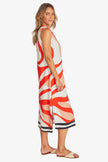 Pingpong Linear Maxi Dress Linear Print