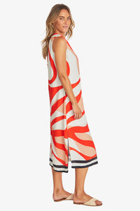 Pingpong Linear Maxi Dress Linear Print