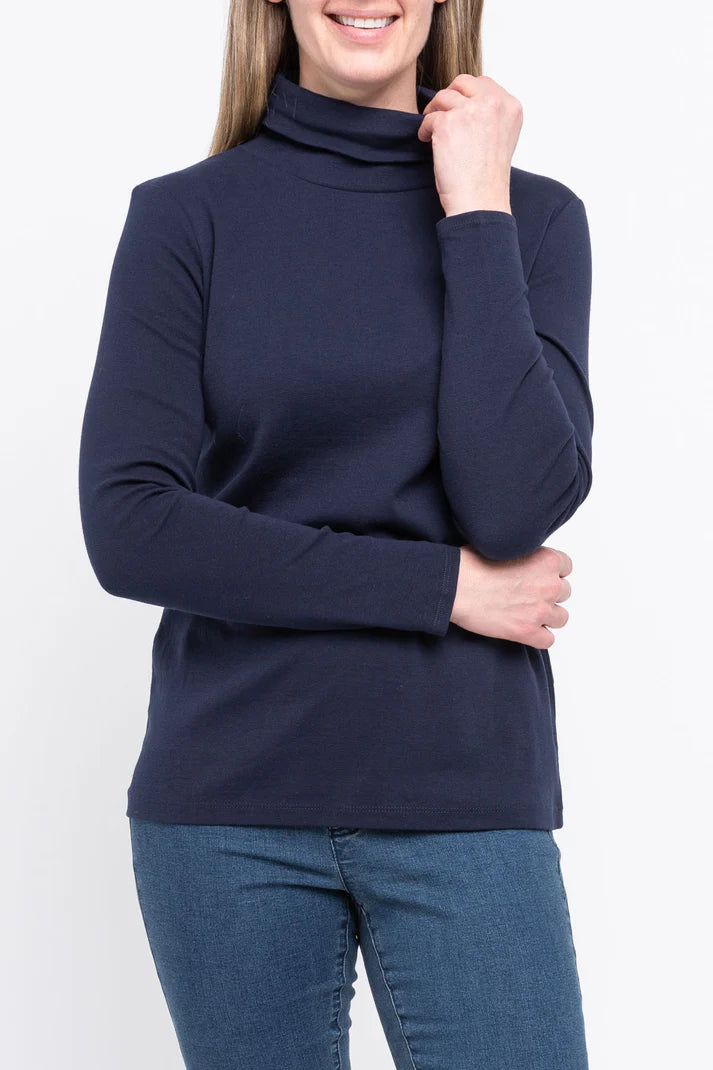Jump Cotton Roll Neck Skivvy Navy