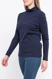 Jump Cotton Roll Neck Skivvy Navy