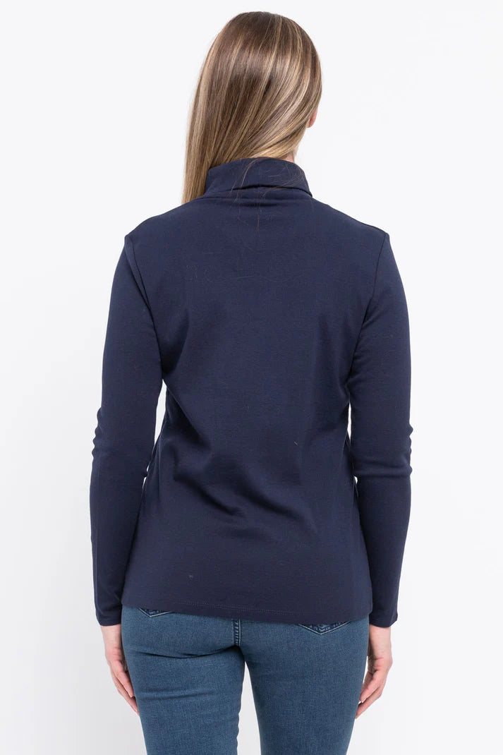 Jump Cotton Roll Neck Skivvy Navy