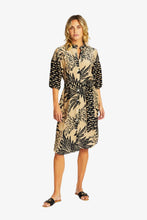 Load image into Gallery viewer, Ping Pong Sahara Spliced Button Dress Sahara Print
