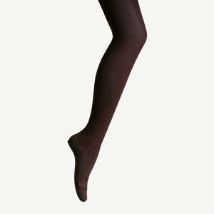Lamington Merino Wool Textured Knit Tights Cacao