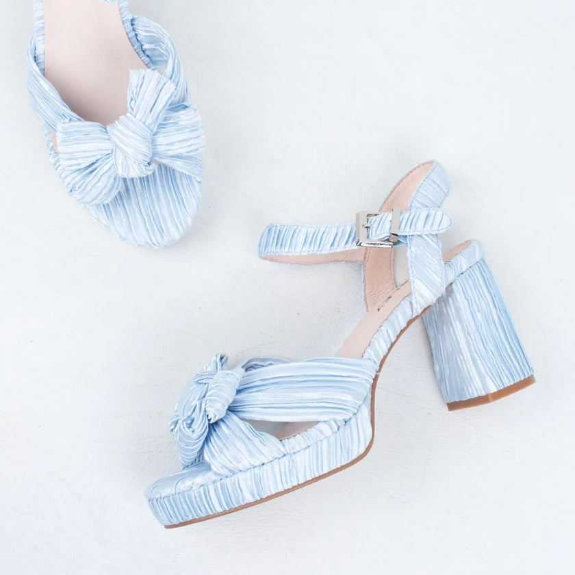 Bresley Sam Platform Heels Soft Blue