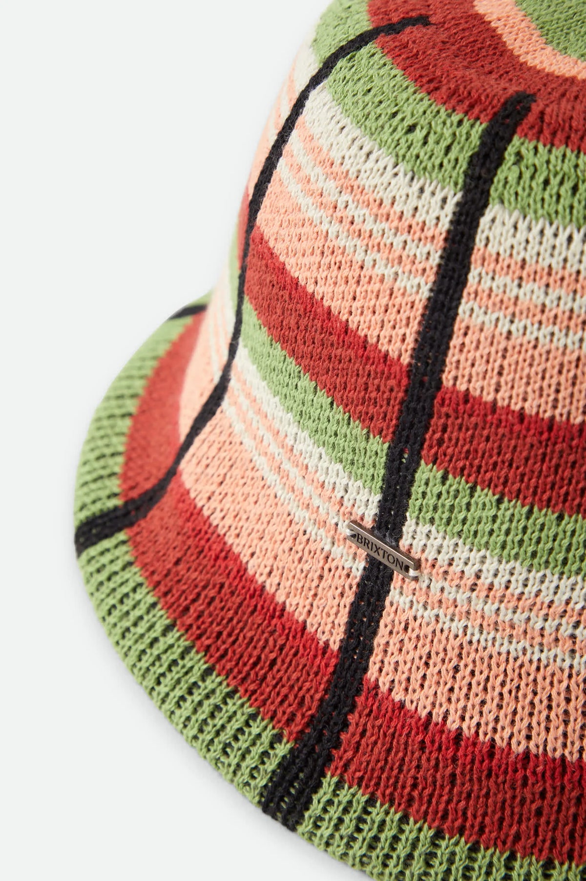 Brixton Redding Knit Packable Hat Peach Cobbler Multi Stripe