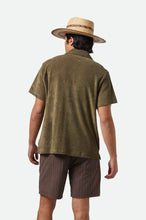 Load image into Gallery viewer, Brixton Bunker French Terry Cloth Camp Collar Shirt Ivy Green
