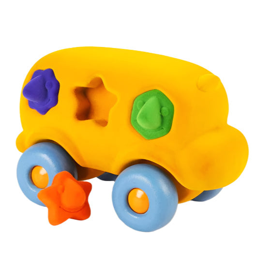 Rubbabu The Shape Sorter Bus Large Yellow