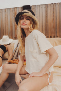 Brixton Redding Bucket Hat Whitecap/Black