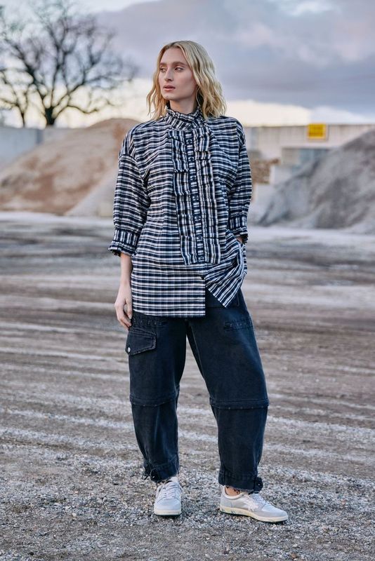 M. A. Dainty Trucker Pant Washed Black