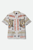 Brixton Getaway Camp Collar SS Shirt Lost In Reality Print