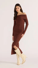 Load image into Gallery viewer, MINKPINK Zoe Off Shoulder Knit Top Chocolate
