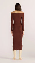 Load image into Gallery viewer, MINKPINK Zoe Off Shoulder Knit Top Chocolate
