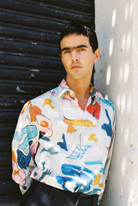 HEW Long Sleeve Shirt Artemis Print Mint Green